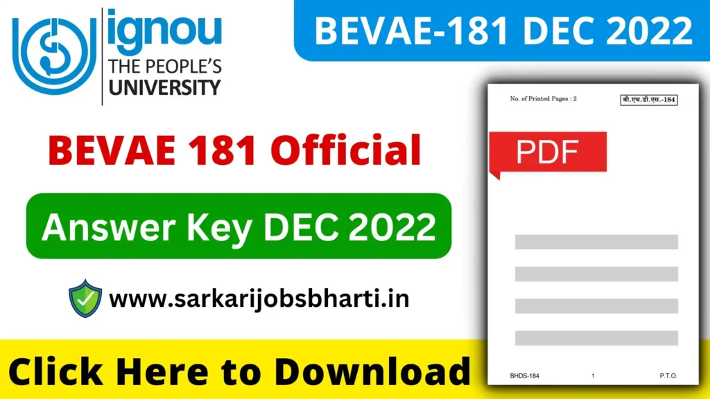 Bevae 181 answer key 2022 December