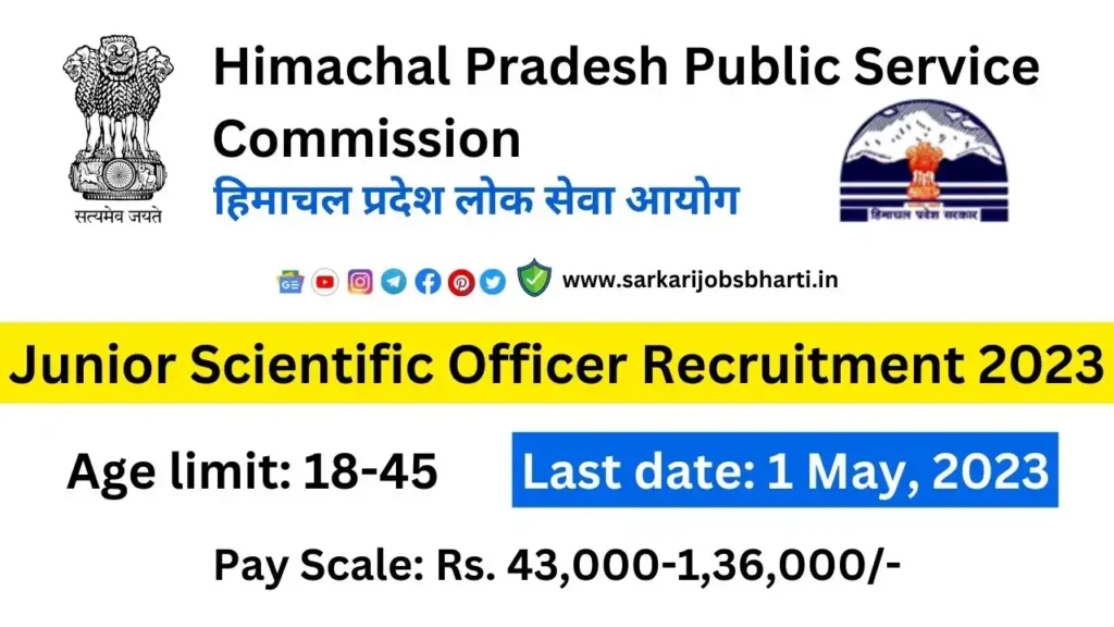 HPPSC Scientific Officer Recruitment 2023