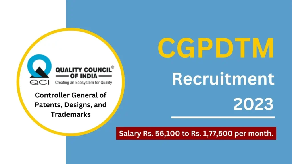 CGPDTM Recruitment 2023